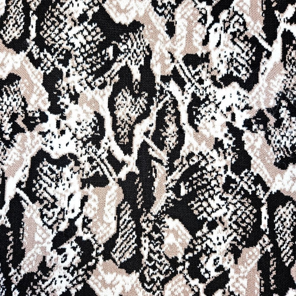 Cache Black & Taupe Snake Look Print Double Back … - image 7